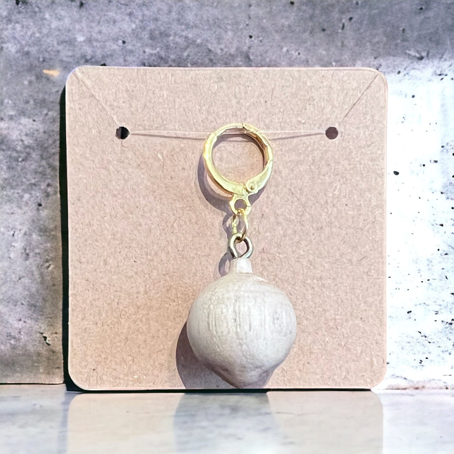 Set of 1-Hand-turned wooden stitch markers/progress keepers