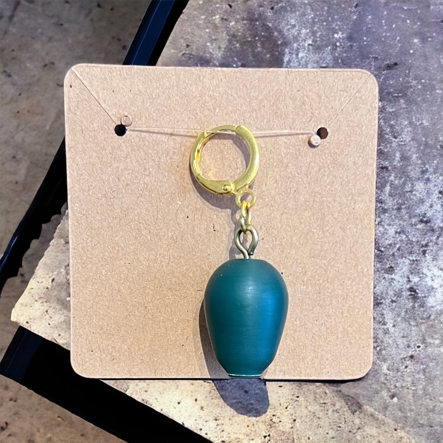 Set of 1-Hand-turned wooden stitch markers/progress keepers