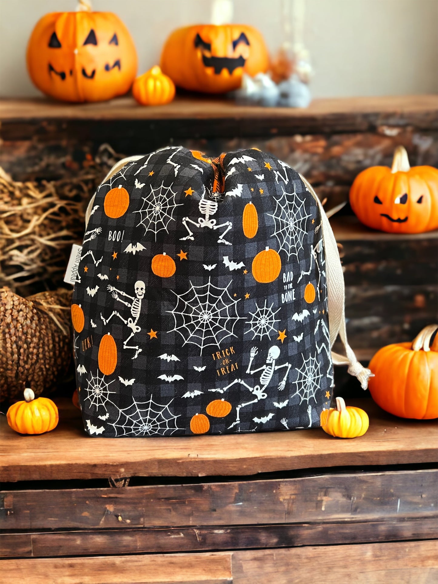 Small/ Sock Sized Drawstring Project Bag