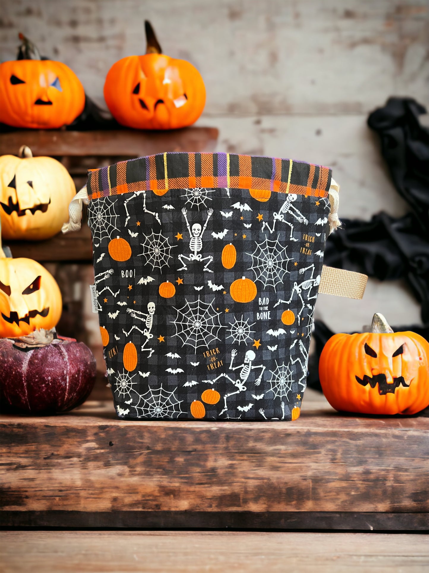 Small/ Sock Sized Drawstring Project Bag