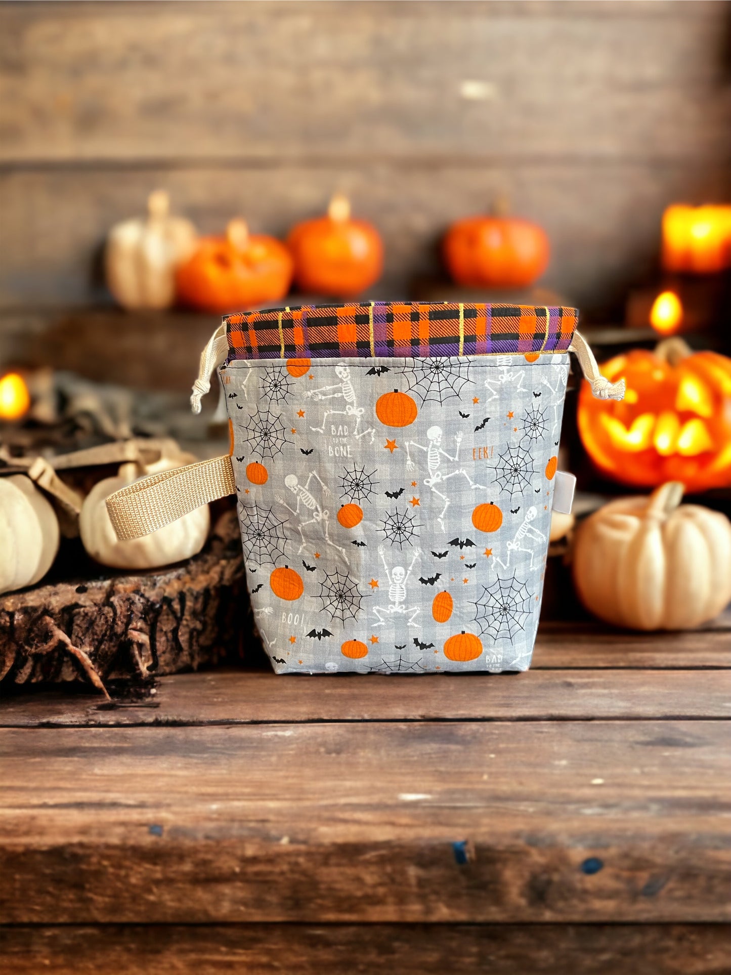 Small/ Sock Sized Drawstring Project Bag