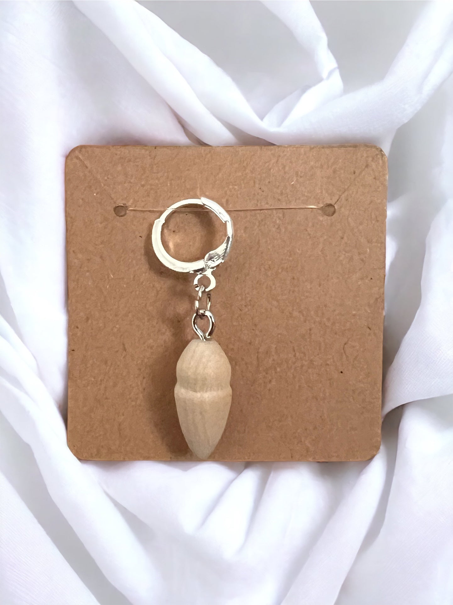 Set of 1-Hand-turned wooden stitch markers/progress keepers