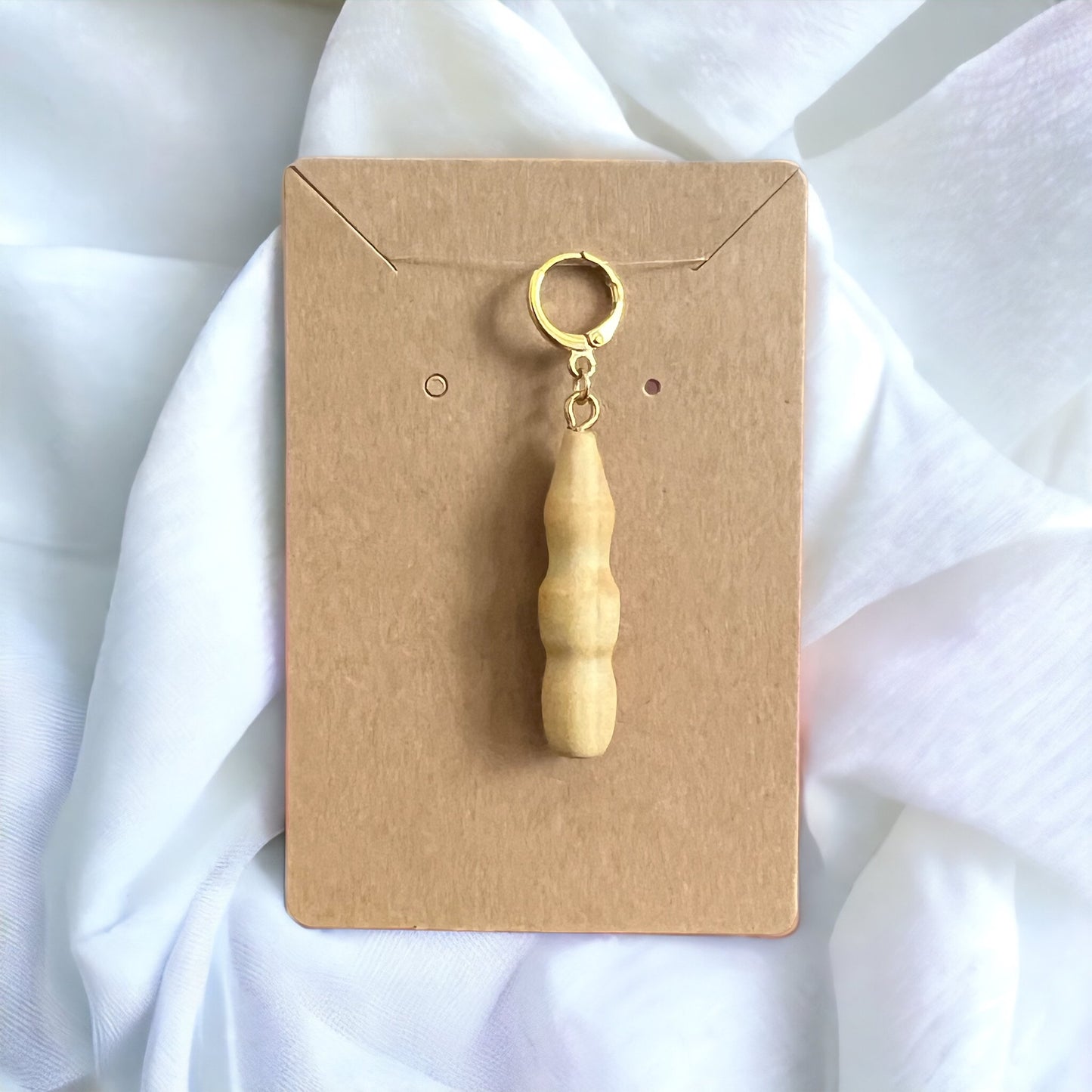 Set of 1-Hand-turned wooden stitch markers/progress keepers