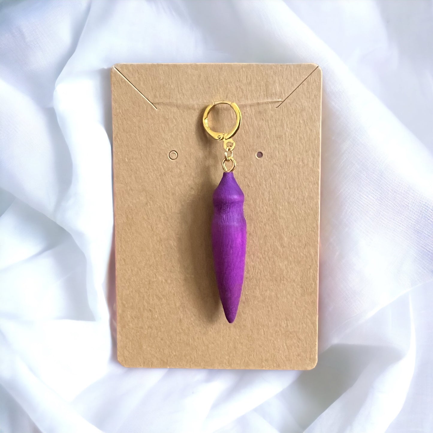 Set of 1-Hand-turned wooden stitch markers/progress keepers