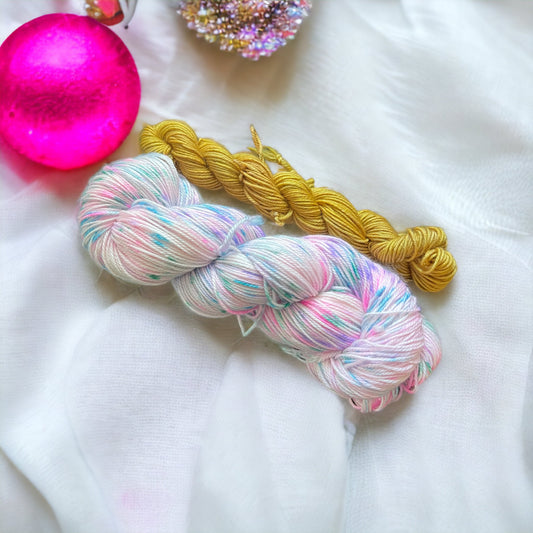 Fingering weght 75/25 SW merino/nylon Sock Set- Ceramic Christmas Tree - SkeinAppeal