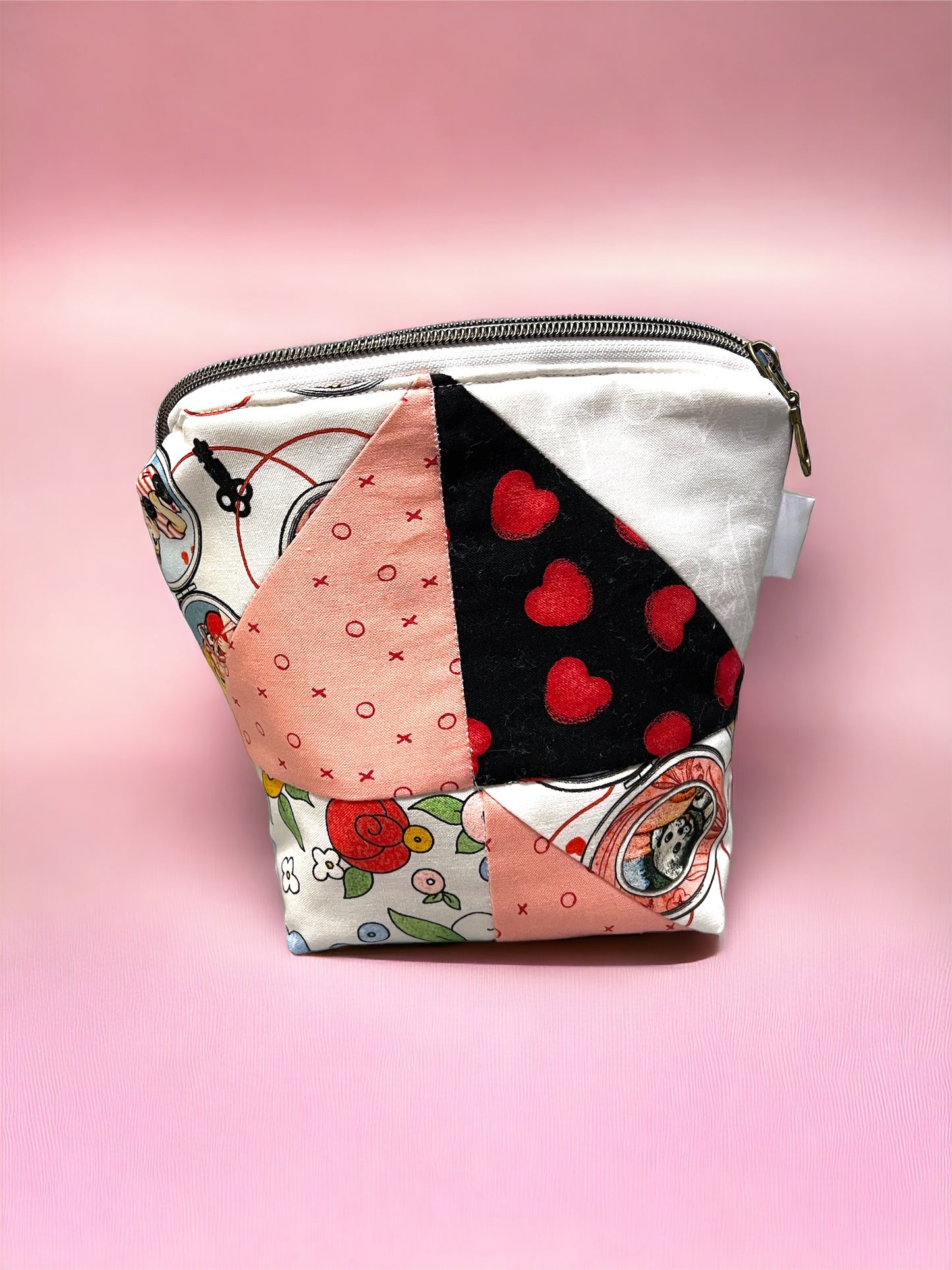 Sock Size Small Valentines Quilty Project Bag - SkeinAppeal