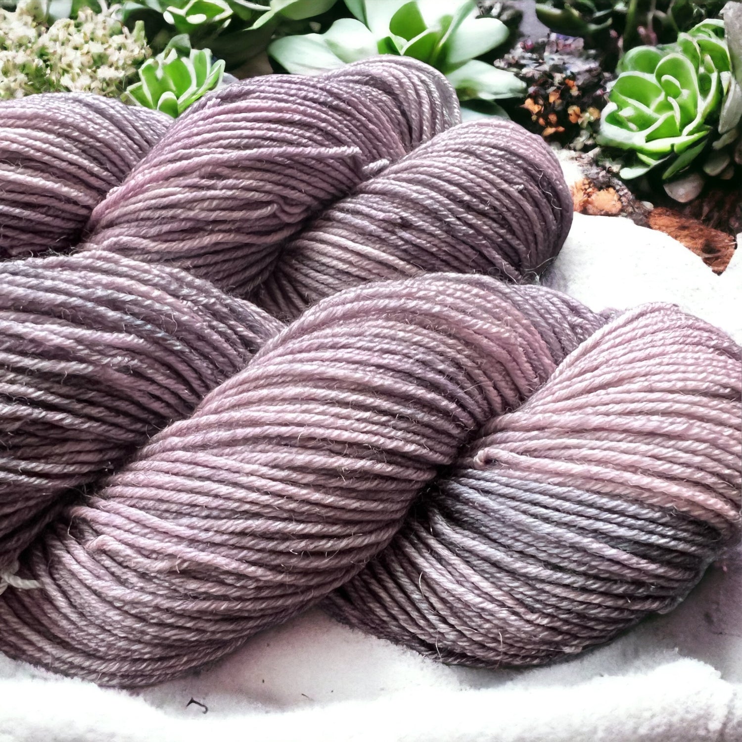 *Misfit Skein*- Grey/Purple/Black 100% Superwash Merino Light DK - SkeinAppeal