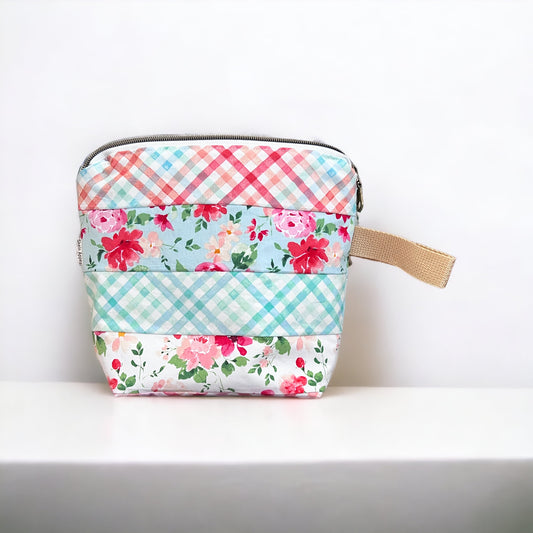 Small Patchwork Project Bag-Floral - SkeinAppeal