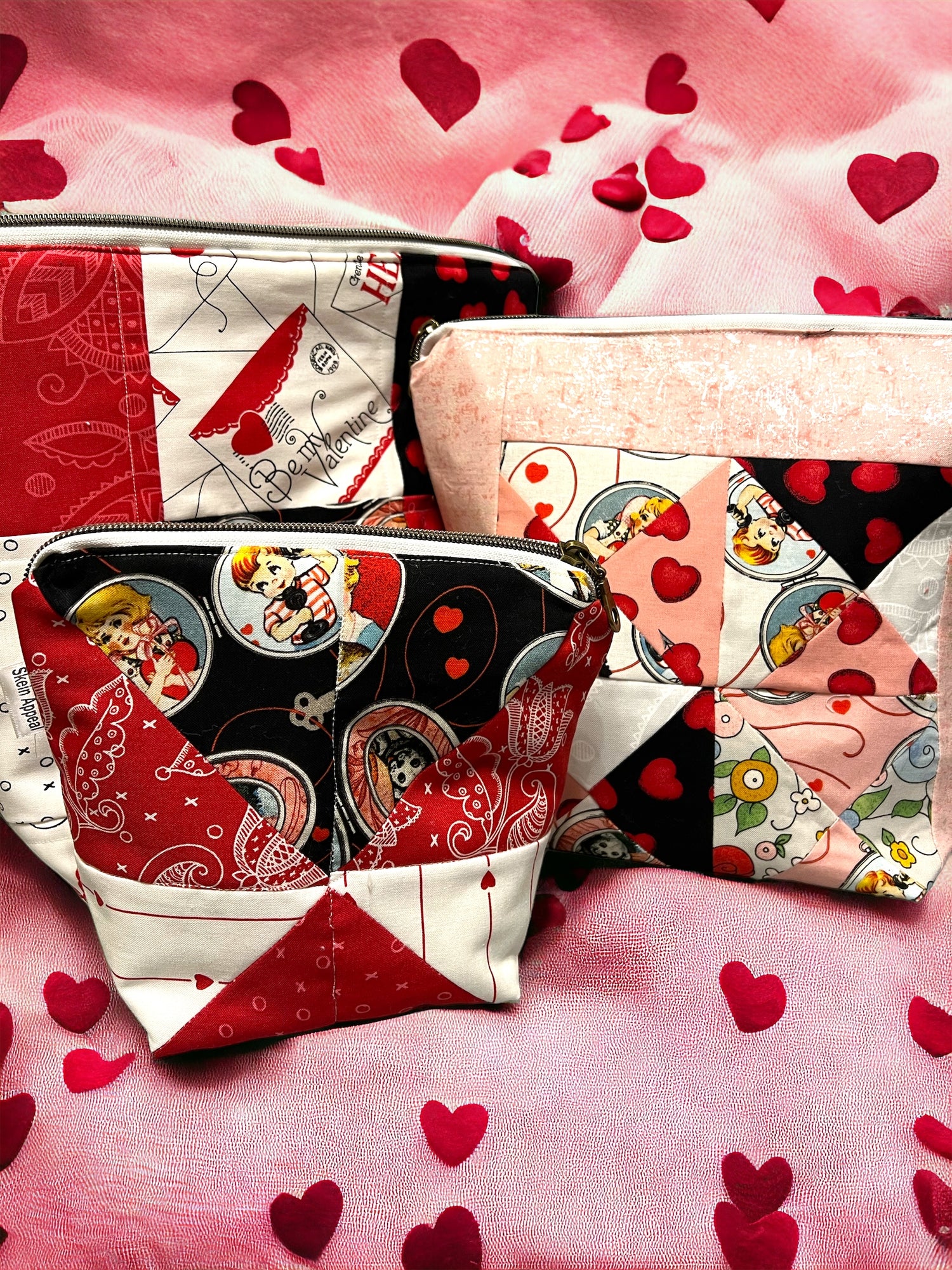 Medium- Spooky Valentines Patchwork bag - SkeinAppeal