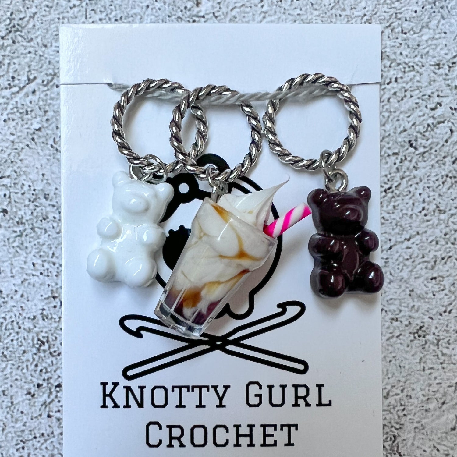 Set of 3 Candy themed Progress Keepers/Stitch Markers - SkeinAppeal