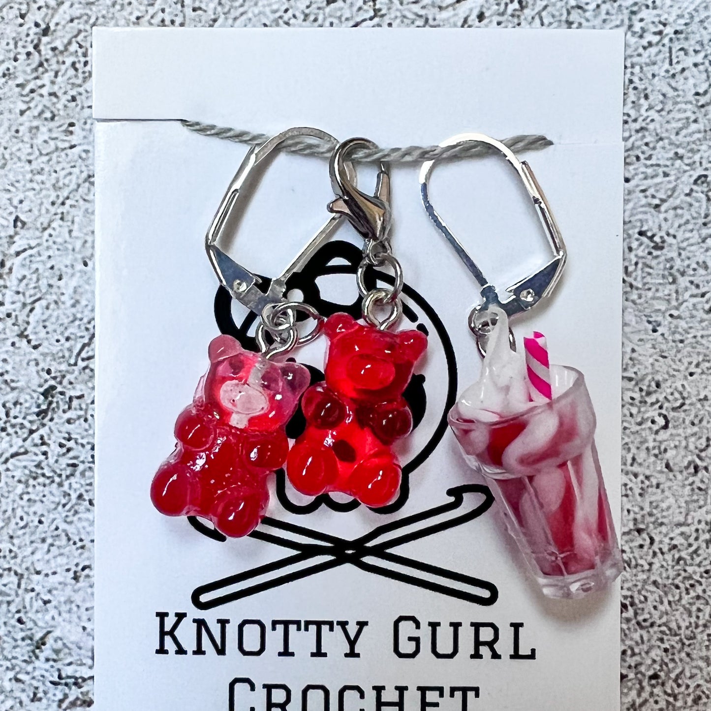 Set of 3 Candy themed Progress Keepers/Stitch Markers