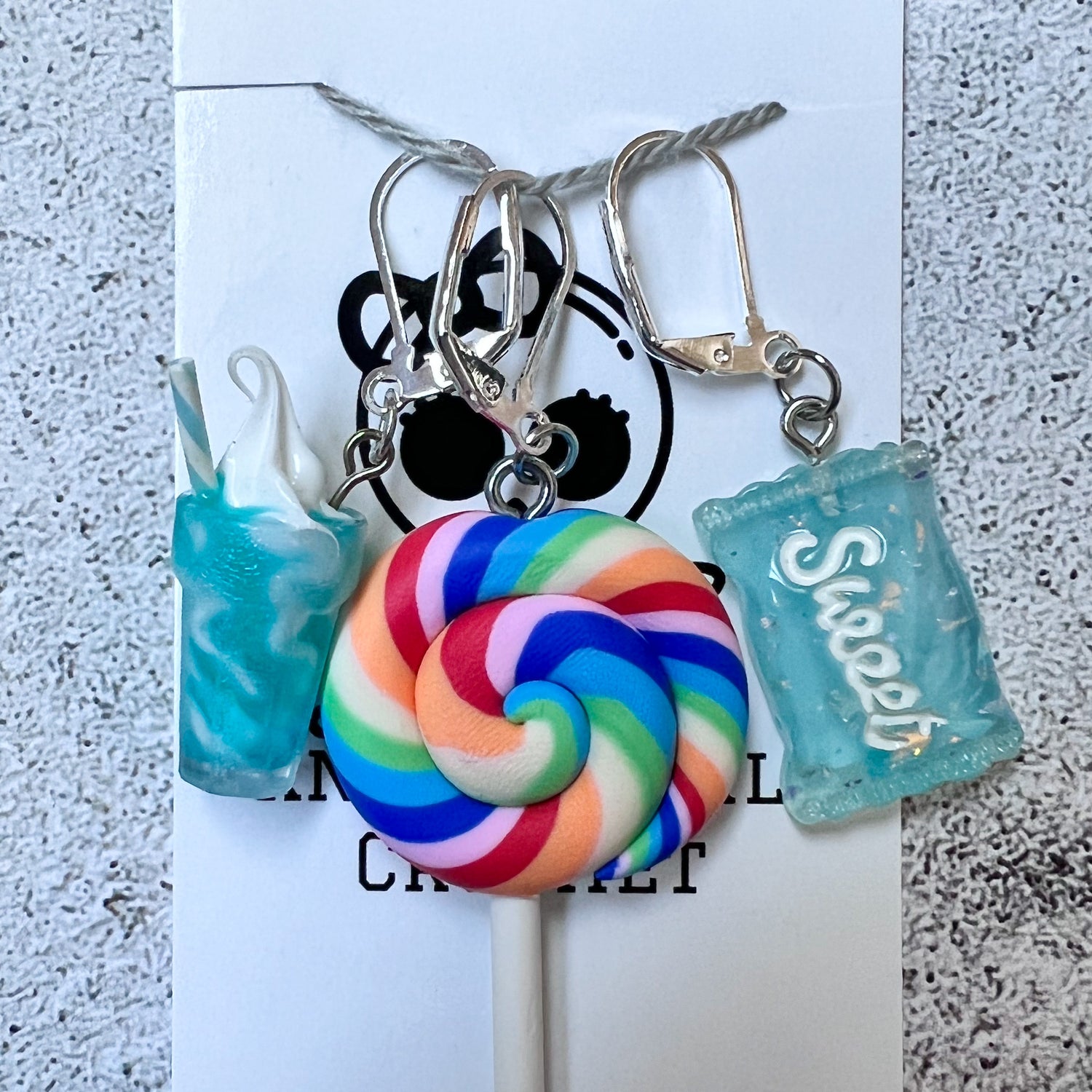 Set of 3 Candy themed Progress Keepers/Stitch Markers - SkeinAppeal