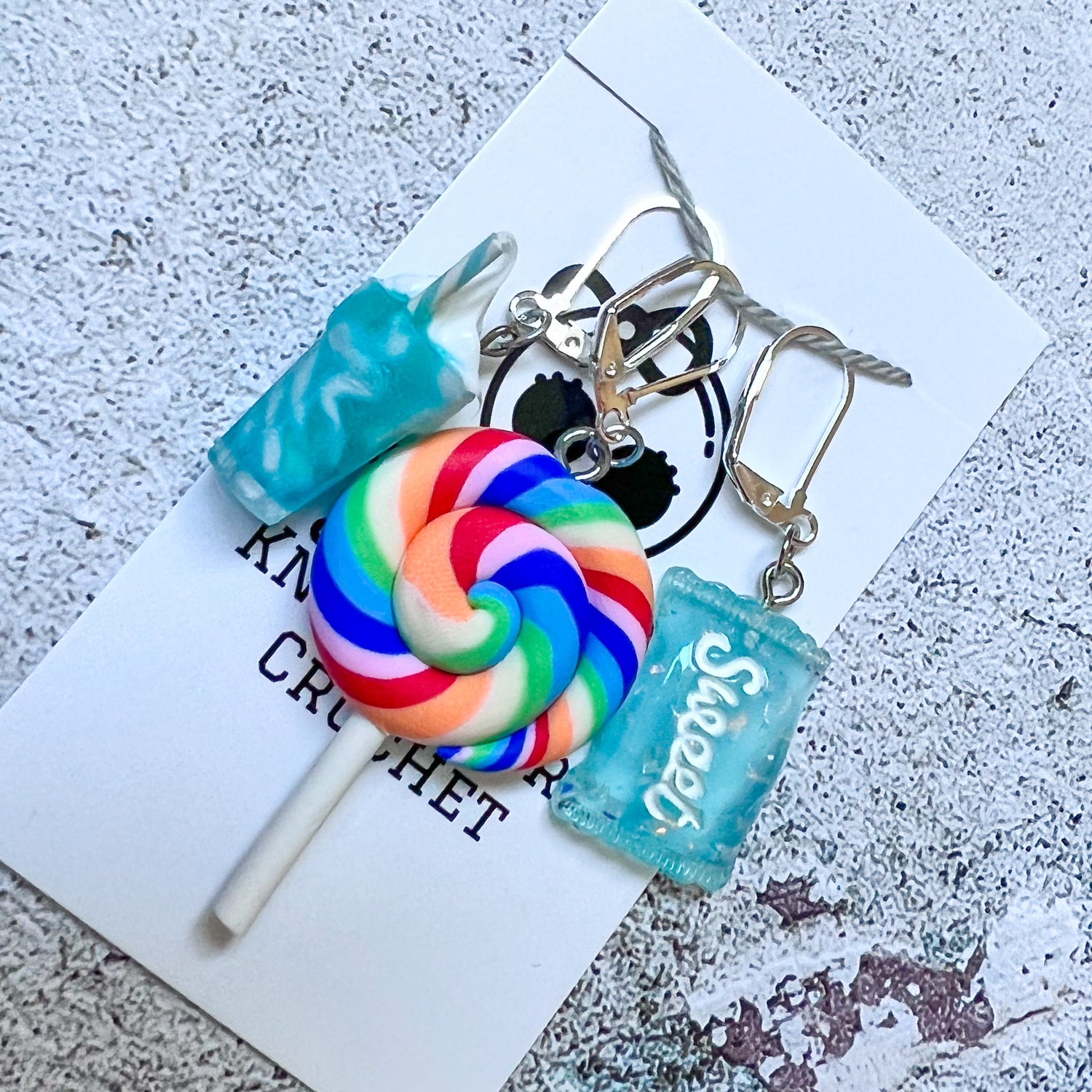 Set of 3 Candy themed Progress Keepers/Stitch Markers - SkeinAppeal