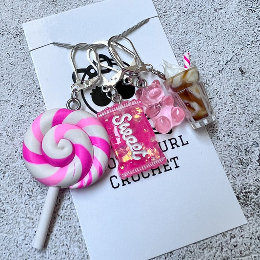 4pcs Candy Stitch Marker/Progress Keeper sets. - SkeinAppeal