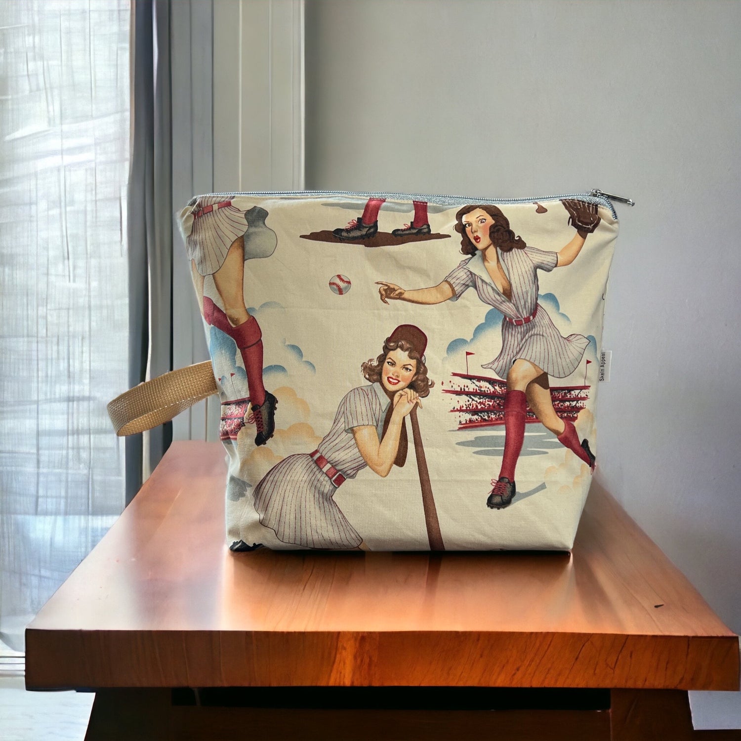 Baseball themed project bags - SkeinAppeal