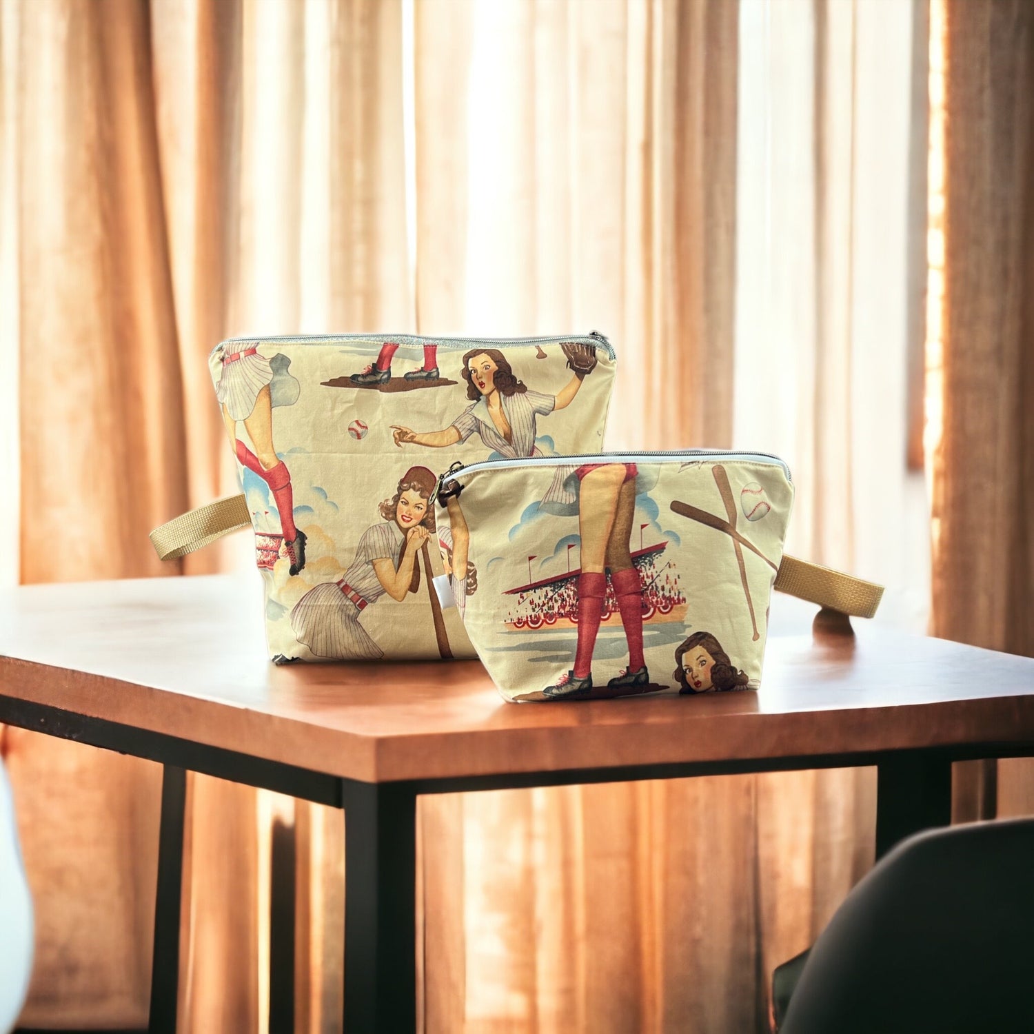 Baseball themed project bags - SkeinAppeal