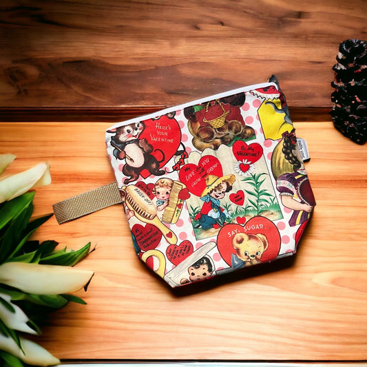 Vintage Valentine Small Project Bag