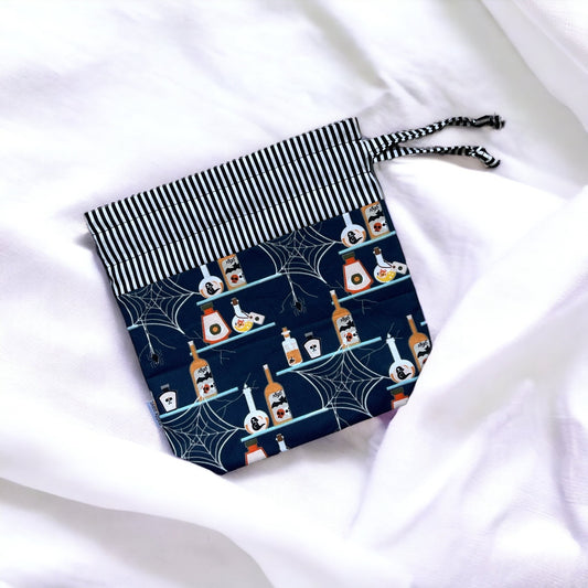 Spooky Potions Drawstring Project Bag- small sized